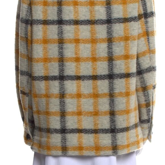 Isabel Marant Gast Shirt Jacket in Yellow Plaid 38 6 - Picture 8 of 12